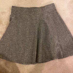 Mini skirt, platinum color.